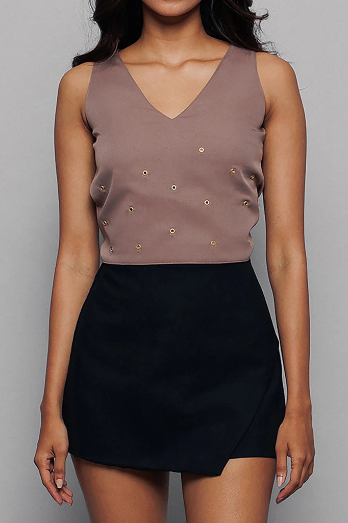 Gold Crop Blouse