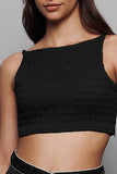 Black Smock Ring Top