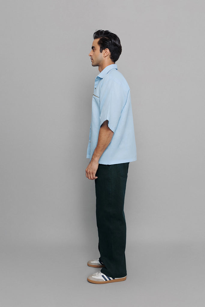 Silver Zip Box Shirt